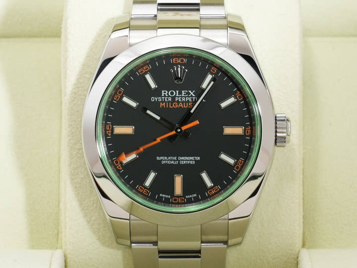 ロレックス ミルガウス Ref.116400GV ステンレススチール ブラック文字盤