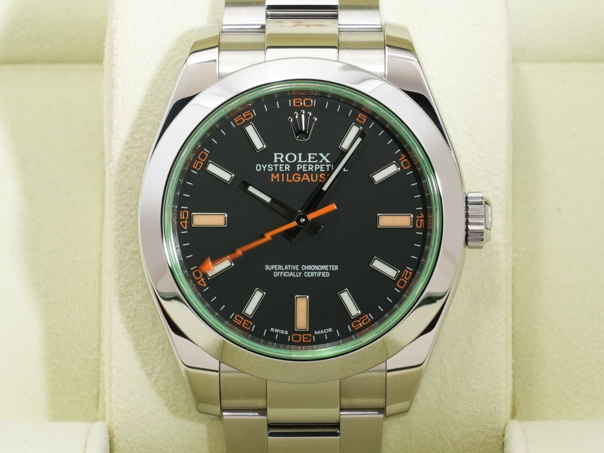 ロレックス ミルガウス Ref.116400GV SS ブラック文字盤 中古 vtnq4jso