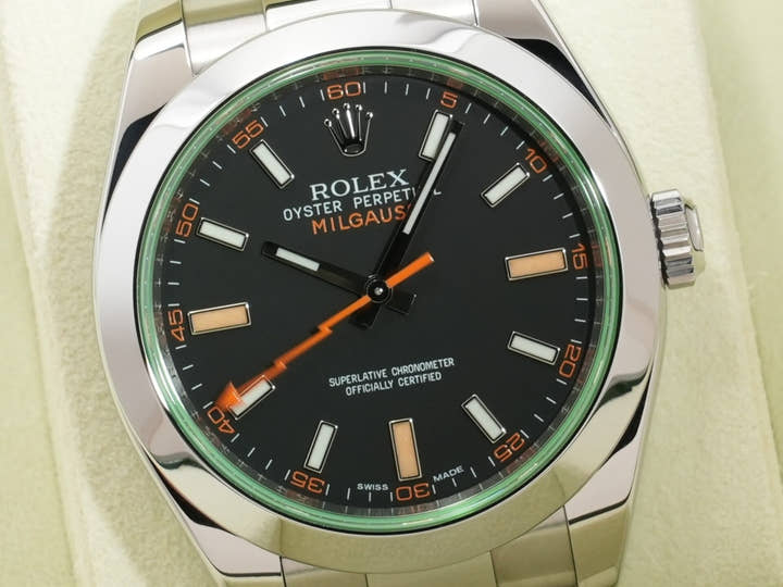 ロレックス ミルガウス Ref.116400GV ステンレススチール ブラック文字盤