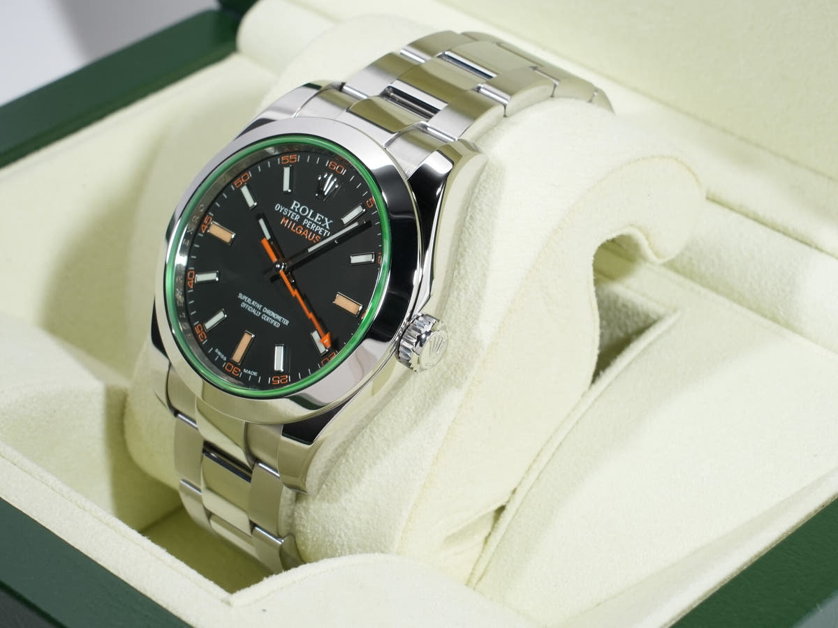 ロレックス ミルガウス Ref.116400GV SS ブラック文字盤 中古 vtnq4jso