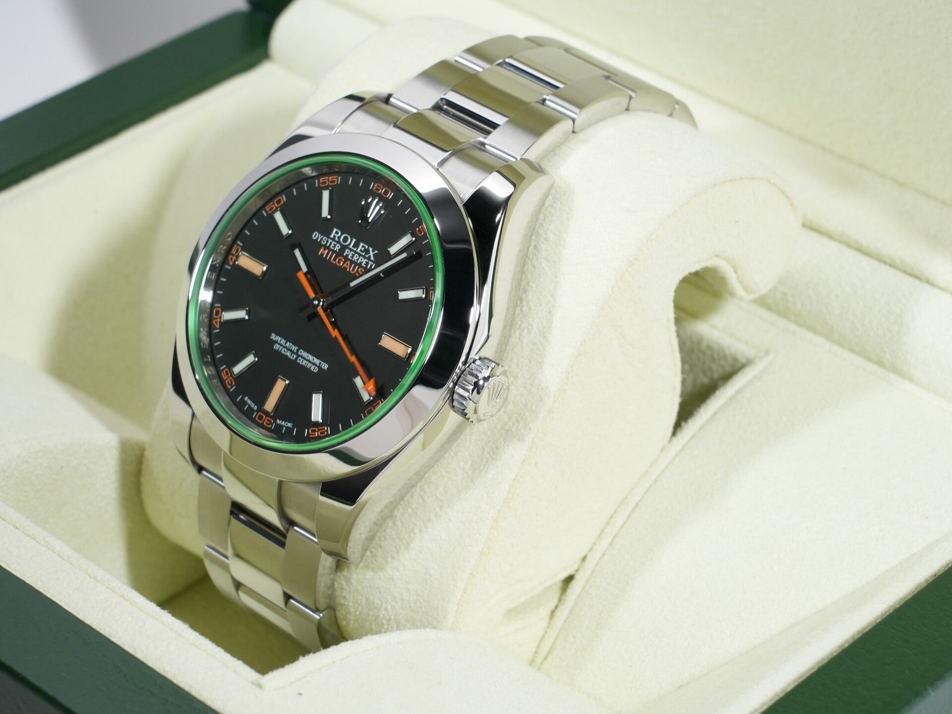 ロレックス ミルガウス Ref.116400GV SS ブラック文字盤 中古 vtnq4jso