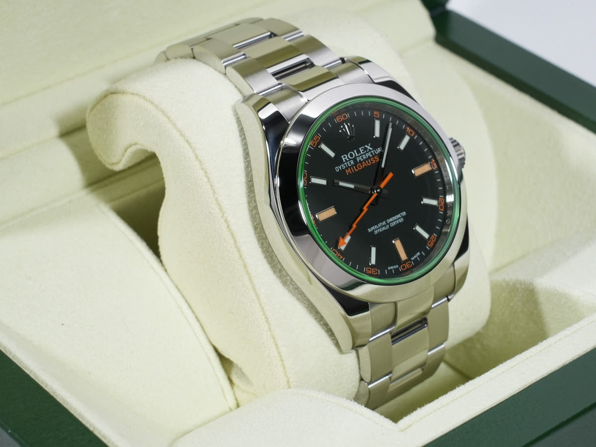 ロレックス ミルガウス Ref.116400GV SS ブラック文字盤 中古 vtnq4jso