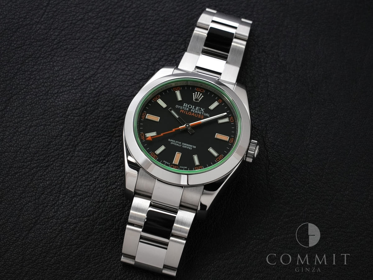 ロレックス ミルガウス Ref.116400GV SS ブラック文字盤 中古 vtnq4jso