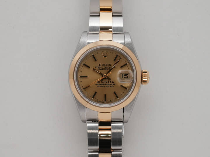 ロレックス デイトジャスト TIFFANY＆CO. Ref.69163 ステンレススチール/イエローゴールド シャンパン文字盤