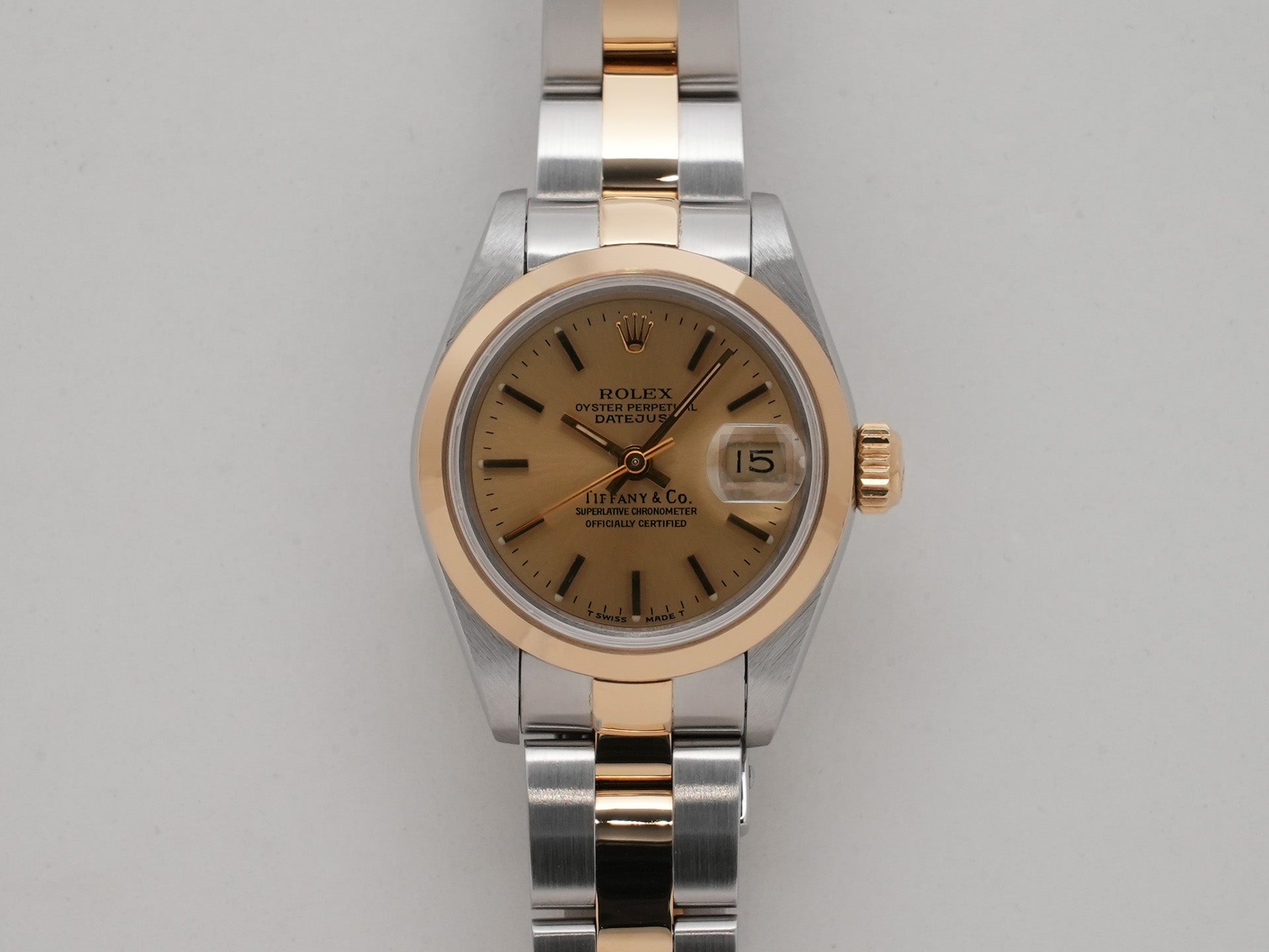 ロレックス デイトジャスト TIFFANY＆Co. Ref.69163 SS/YG シャンパン文字盤 中古 r3d84y7y