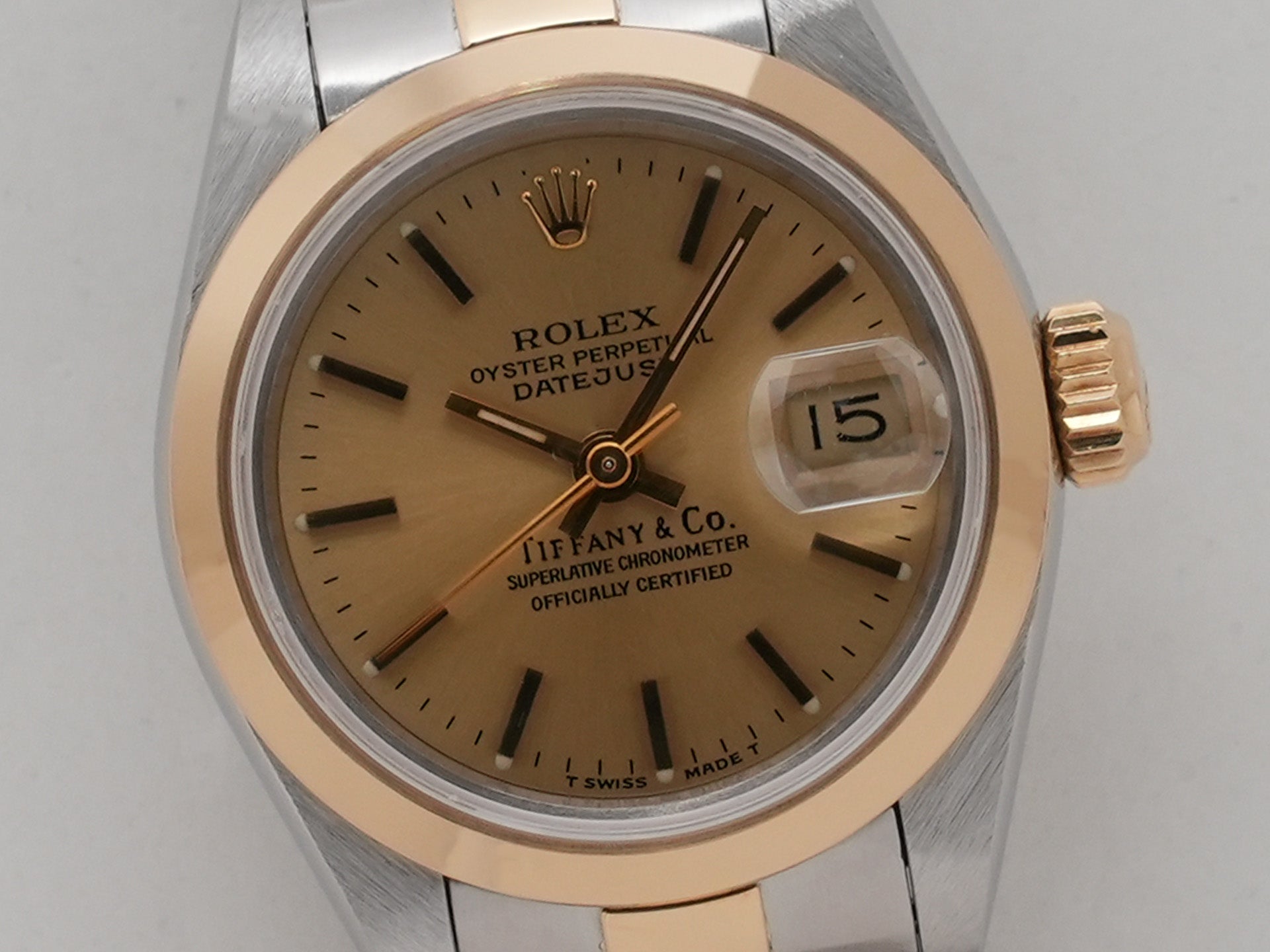 ロレックス デイトジャスト TIFFANY＆CO. Ref.69163 ステンレススチール/イエローゴールド シャンパン文字盤