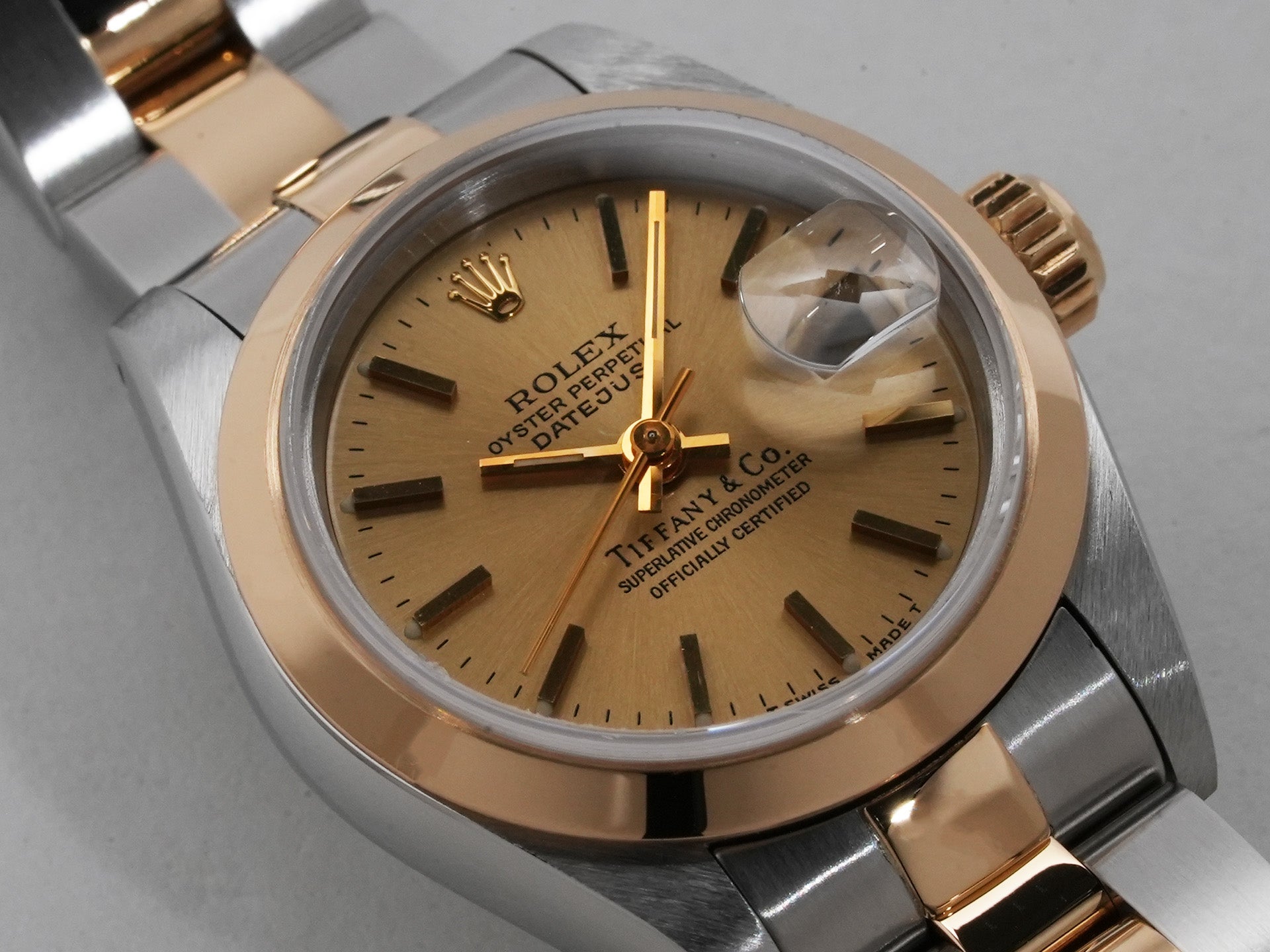 ロレックス デイトジャスト TIFFANY＆CO. Ref.69163 ステンレススチール/イエローゴールド シャンパン文字盤