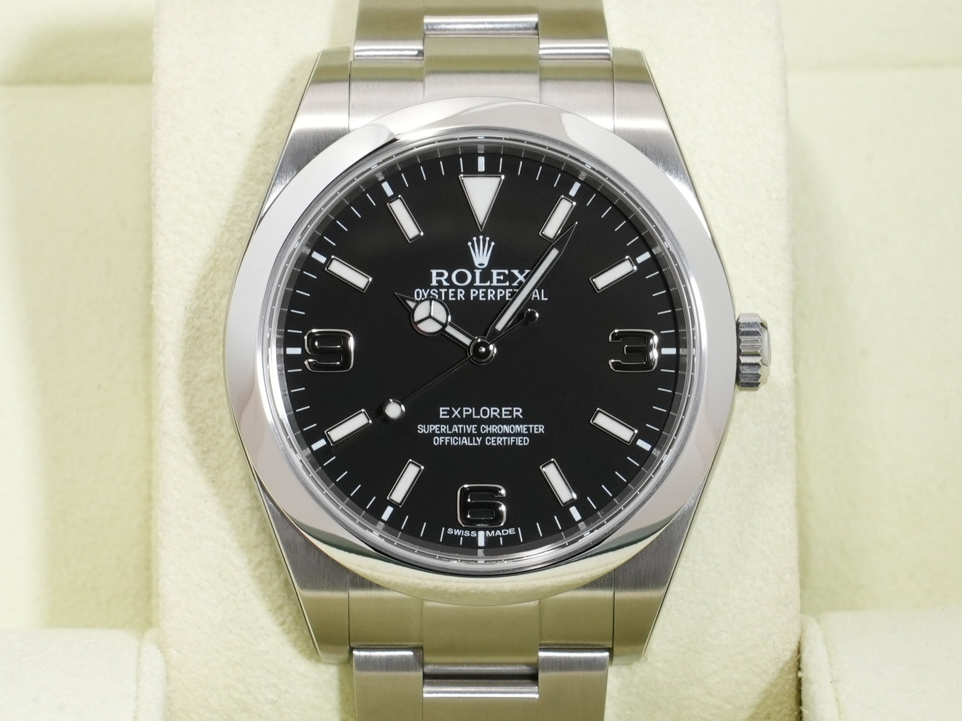 ロレックス エクスプローラーI Ref.214270 SS ブラック文字盤 デッドストック ybpfdw8w