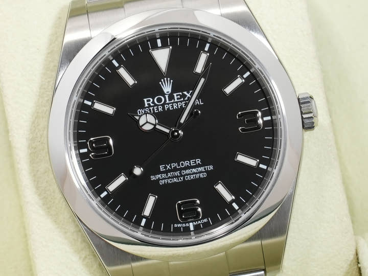 ロレックス エクスプローラーI Ref.214270 ステンレススチール ブラック文字盤