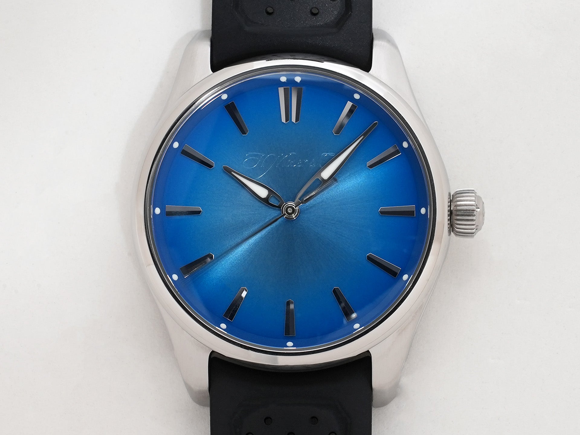 H.モーザー パイオニア センターセコンド Ref.3200-1217 SS アークティックブルー文字盤 美中古 s9qxrwde