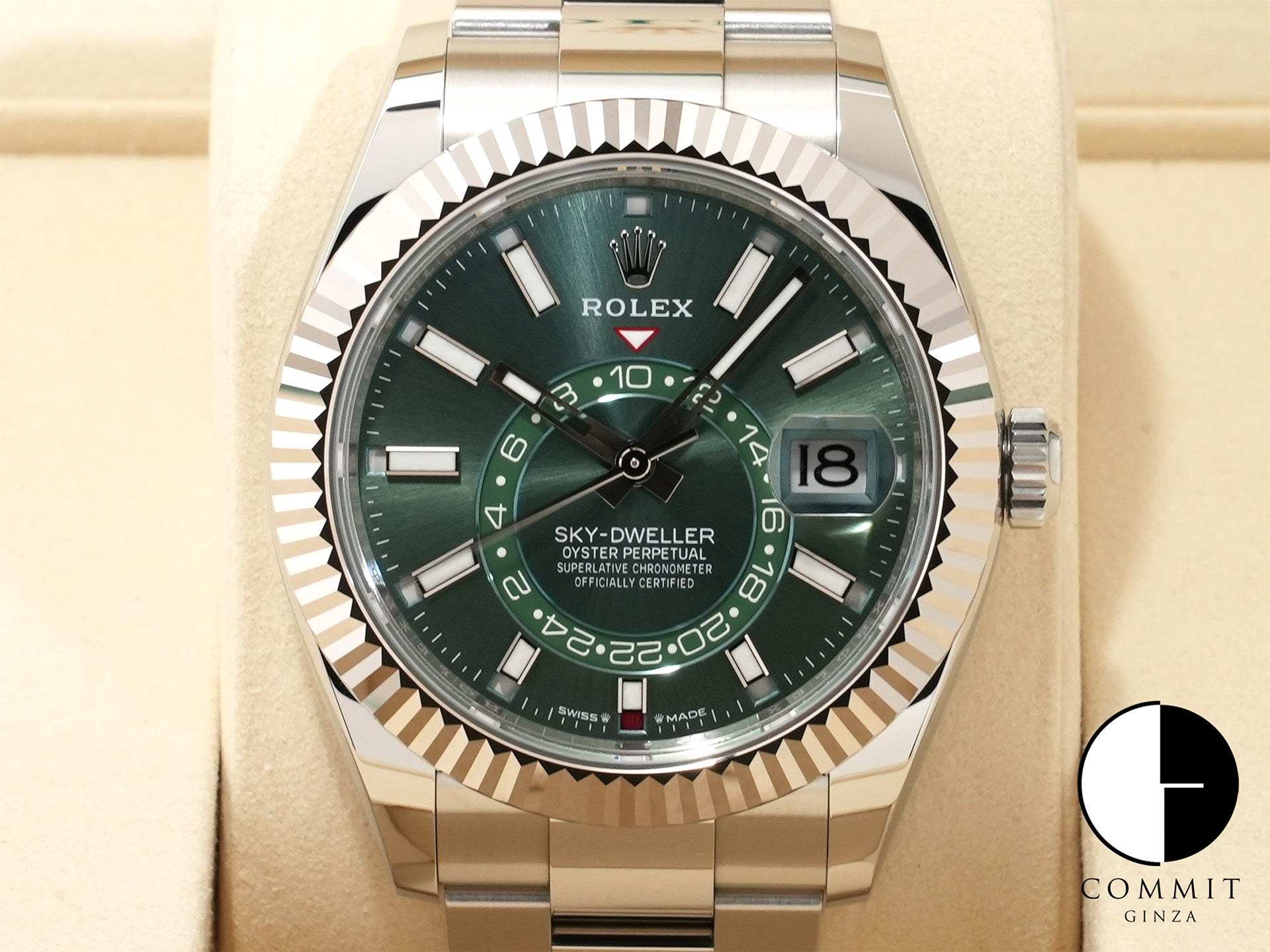 ロレックス スカイドゥエラー Ref.336934 SS/WG ミントグリーン文字盤 オイスターブレスレット 未使用 vqgzg8my