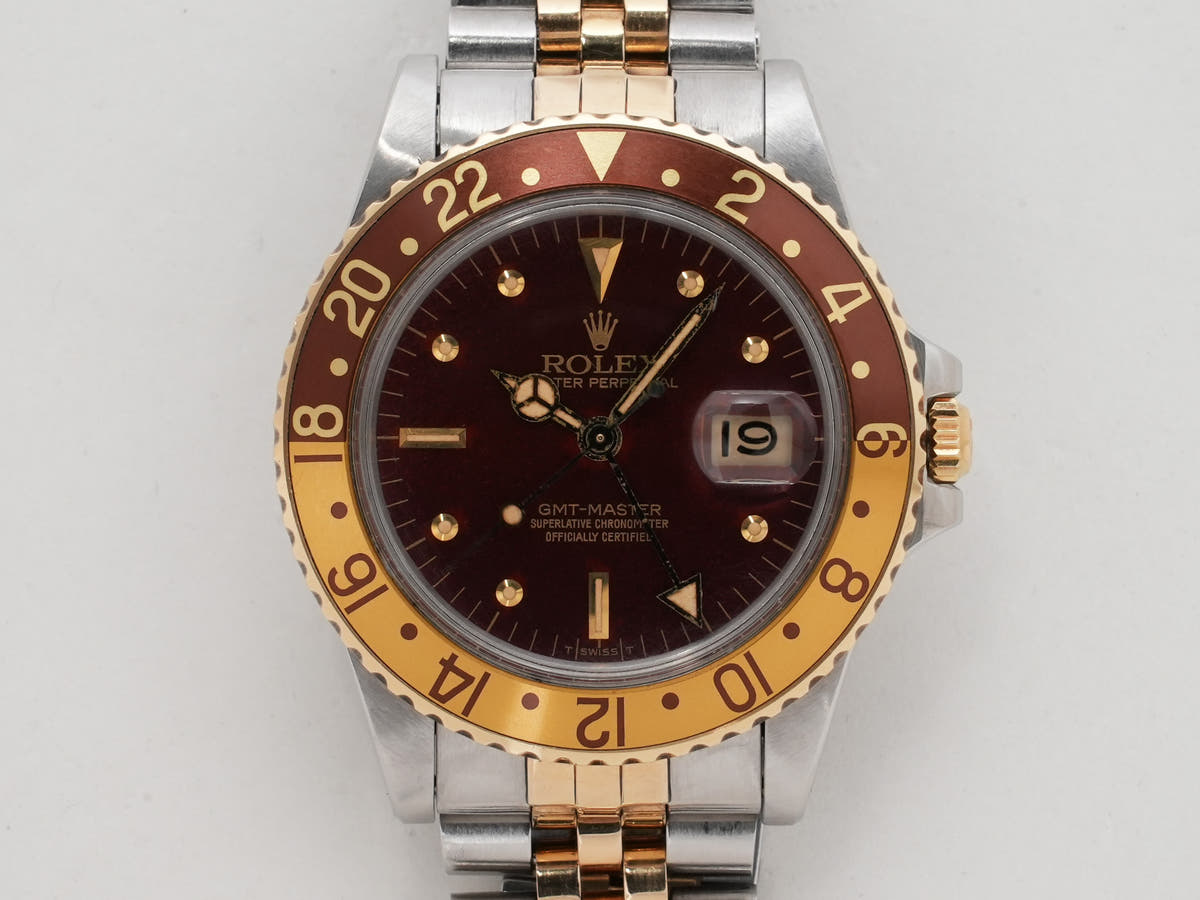 ロレックス GMTマスター Ref.16753 SS/YG ブラウン文字盤 ジュビリーブレスレット 中古 uvwvrszb