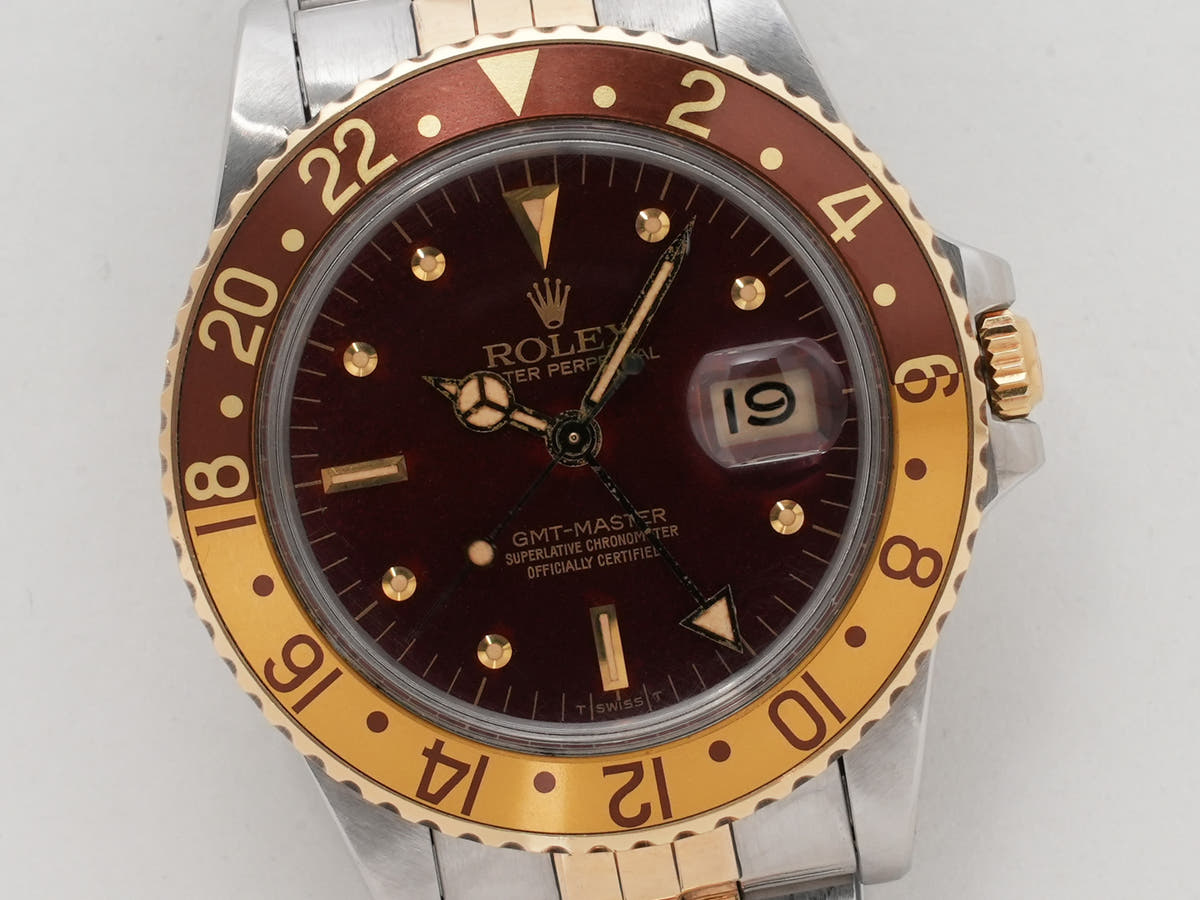 ロレックス GMTマスター Ref.16753 SS/YG ブラウン文字盤 ジュビリーブレスレット 中古 uvwvrszb