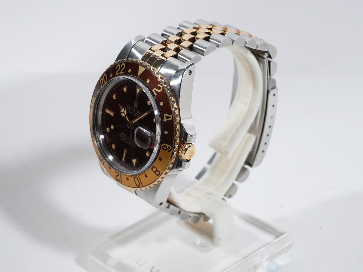 ロレックス GMTマスター Ref.16753 SS/YG ブラウン文字盤 ジュビリーブレスレット 中古 uvwvrszb