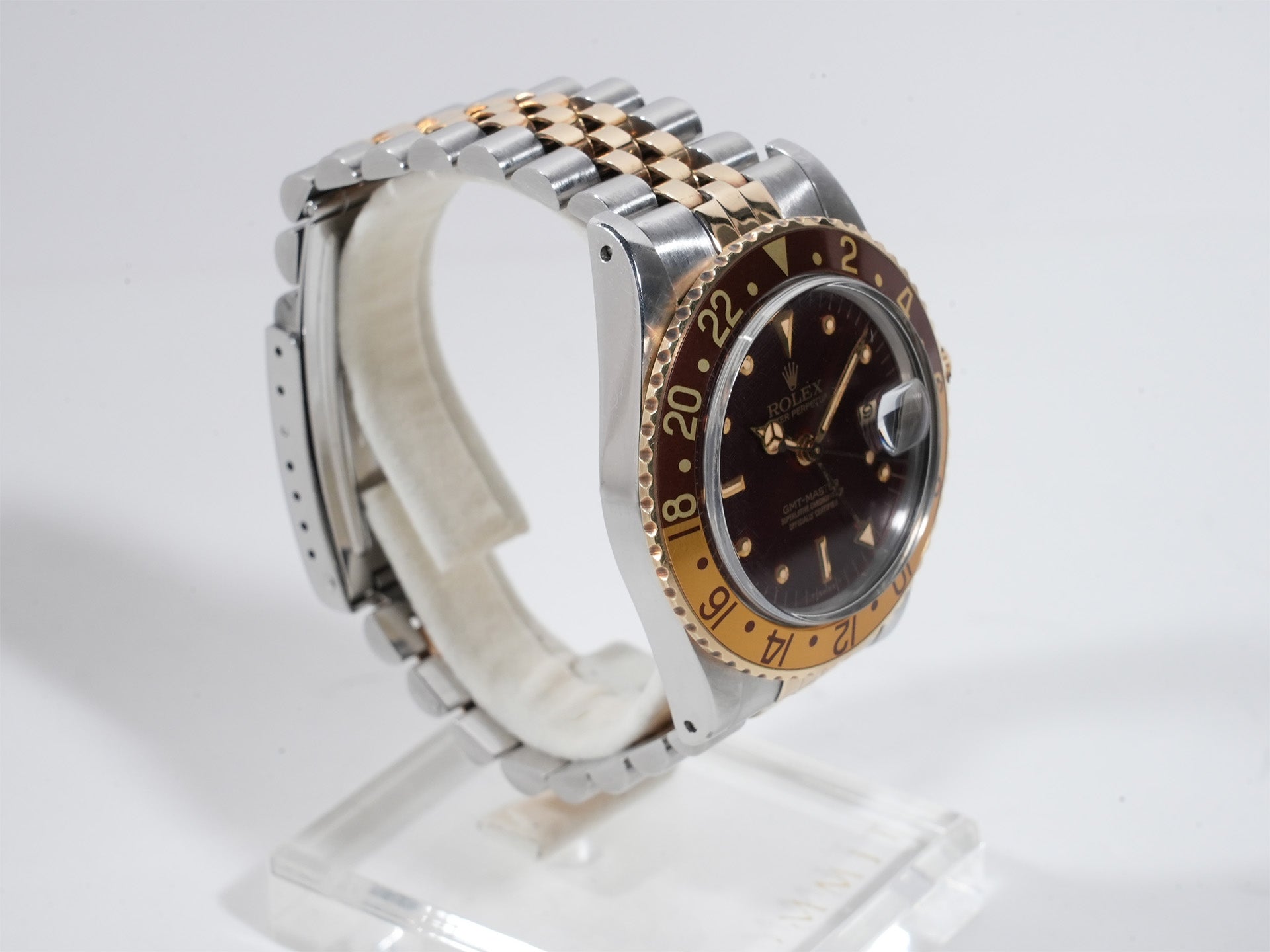 ロレックス GMTマスター Ref.16753 SS/YG ブラウン文字盤 ジュビリーブレスレット 中古 uvwvrszb