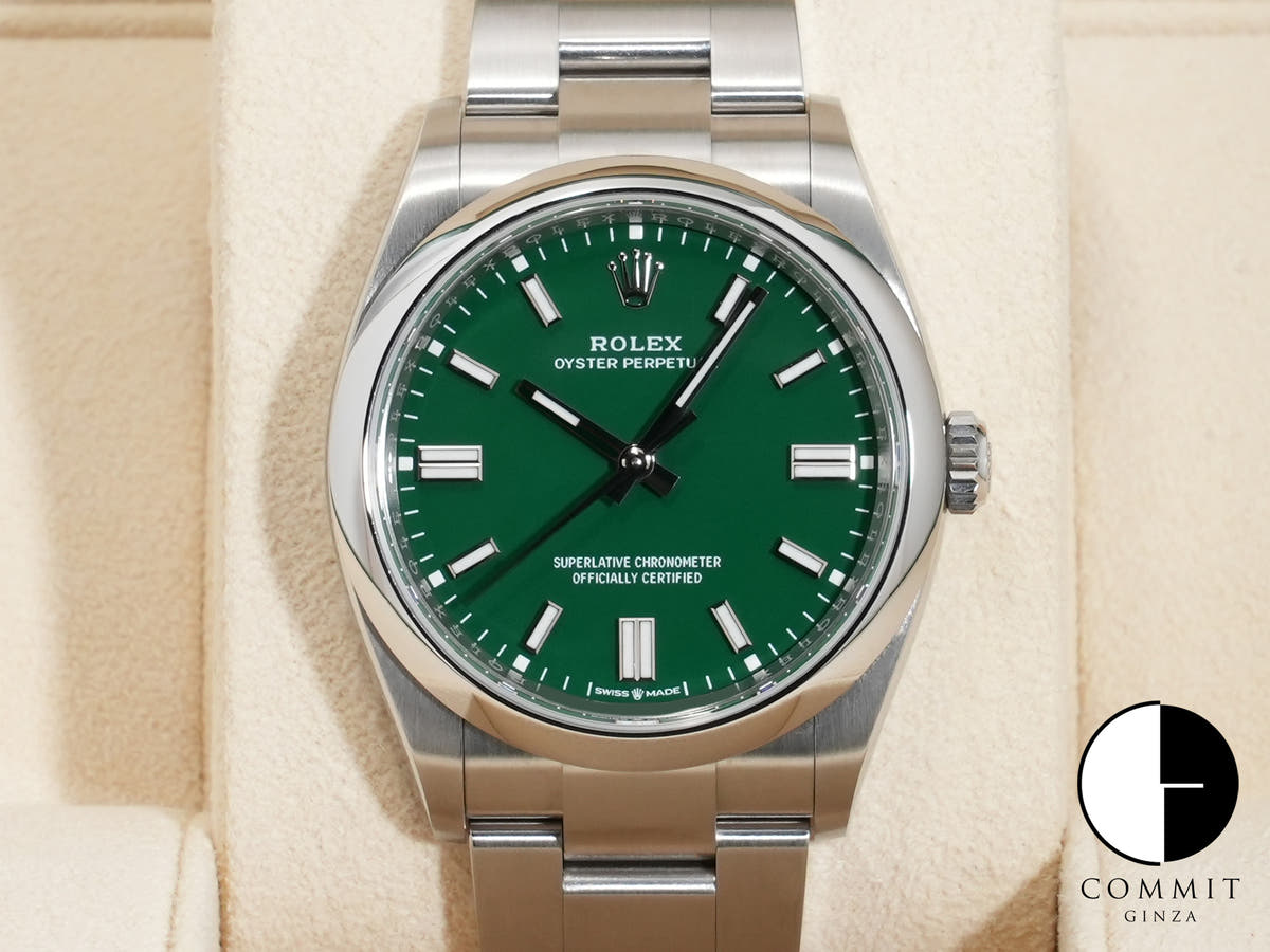 ロレックス オイスターパーペチュアル36 Ref.126000 SS グリーン文字盤 未使用 6xfdgxiv