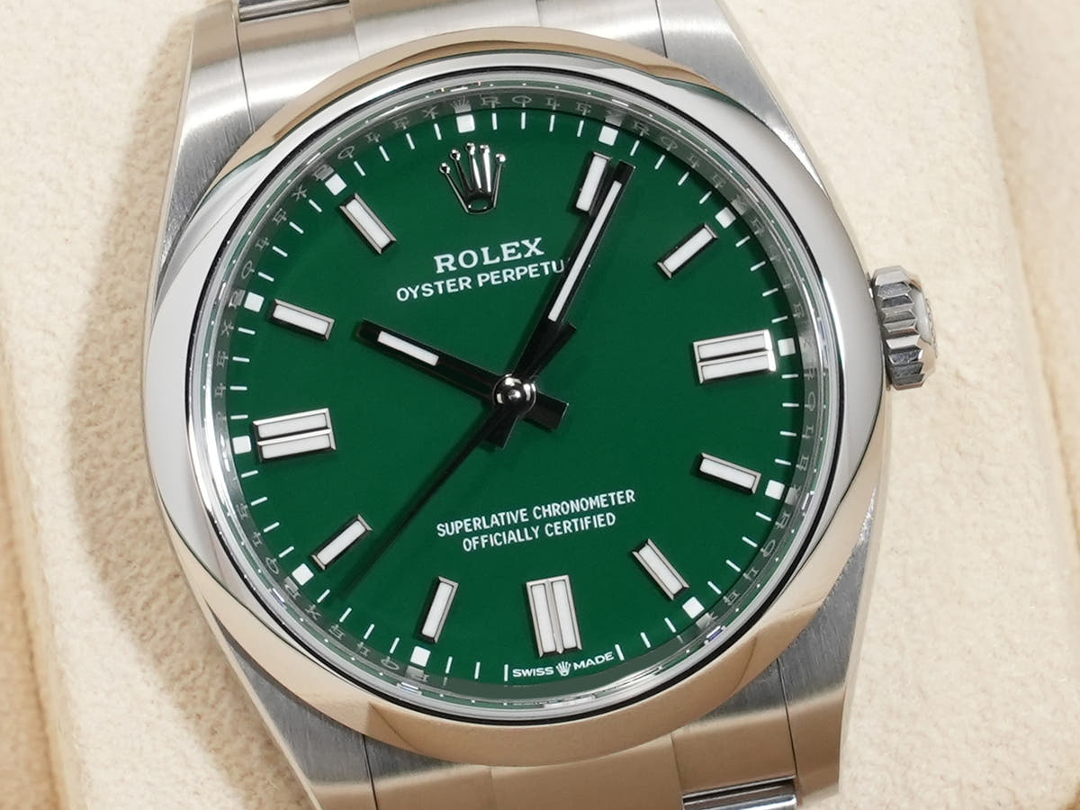 ロレックス オイスターパーペチュアル36 Ref.126000 SS グリーン文字盤 未使用 6xfdgxiv