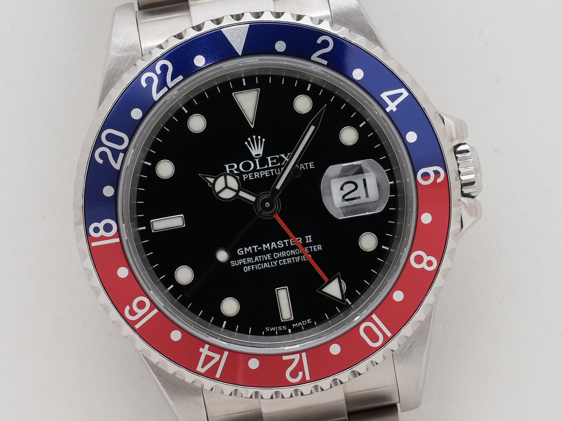 ロレックス GMTマスターII Ref.16710 SS ブラック文字盤 オイスターブレスレット 美中古 jnkuxrx9