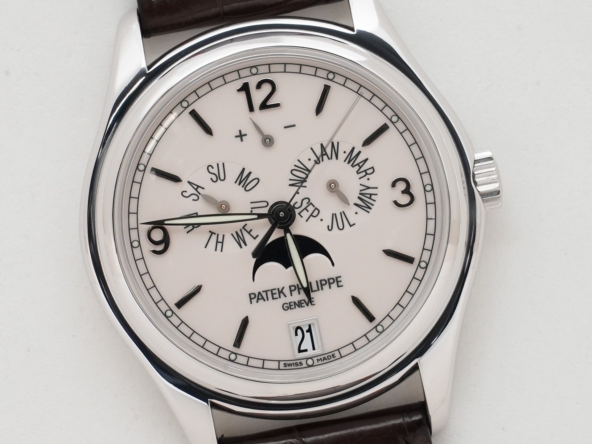 Patek Philippe Annual Calendar Moon Phase Ref.5146G-001 18KWG Ivory Dial Used tqxbske3