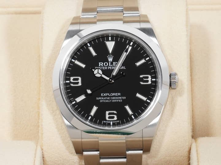 ロレックス エクスプローラーI Ref.214270 ステンレススチール ブラック文字盤