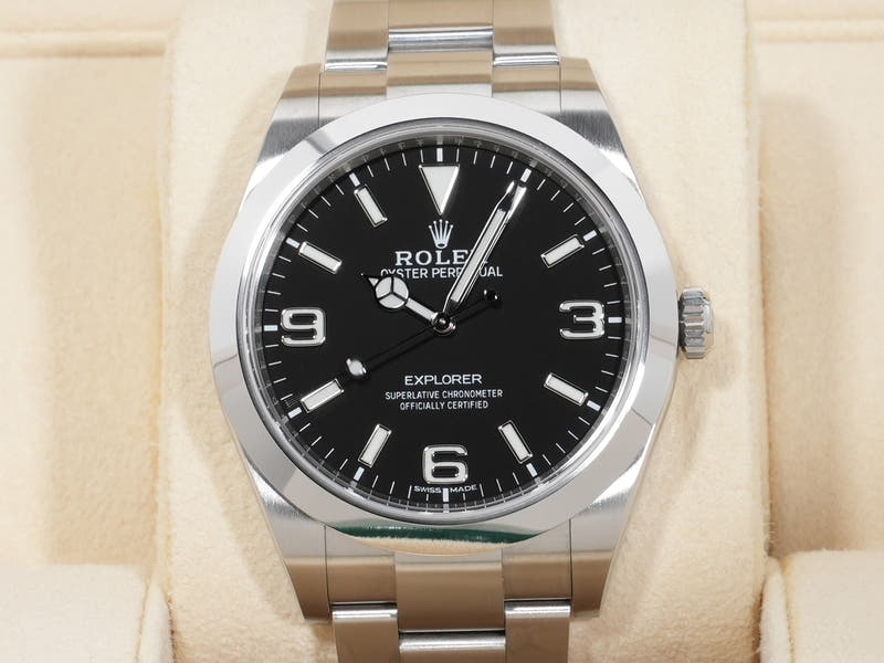 ロレックス エクスプローラーI Ref.214270 SS ブラック文字盤 美中古 uovffw5g