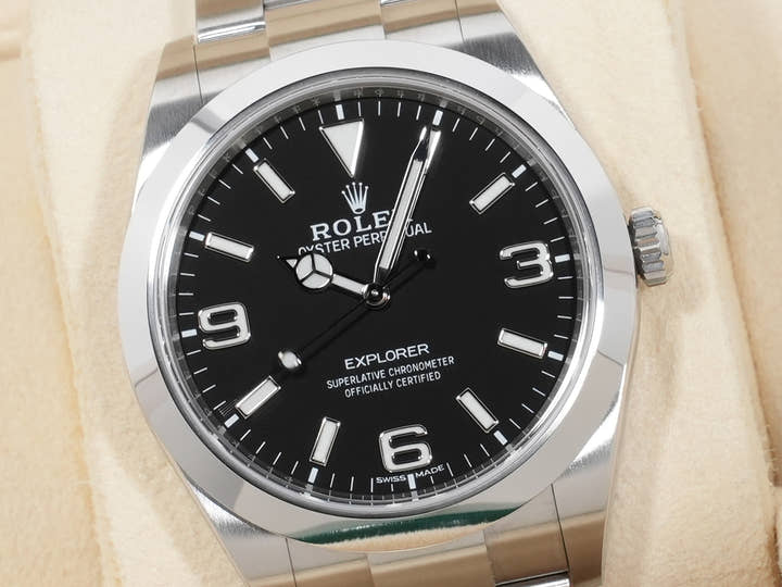 ロレックス エクスプローラーI Ref.214270 ステンレススチール ブラック文字盤