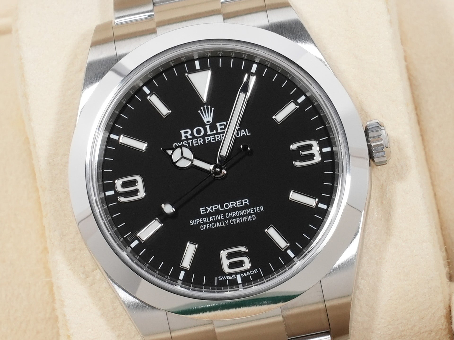 ロレックス エクスプローラーI Ref.214270 SS ブラック文字盤 美中古 uovffw5g