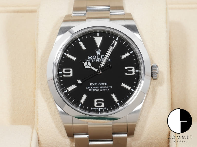 ロレックス エクスプローラーI Ref.214270 SS ブラック文字盤 美中古 uovffw5g