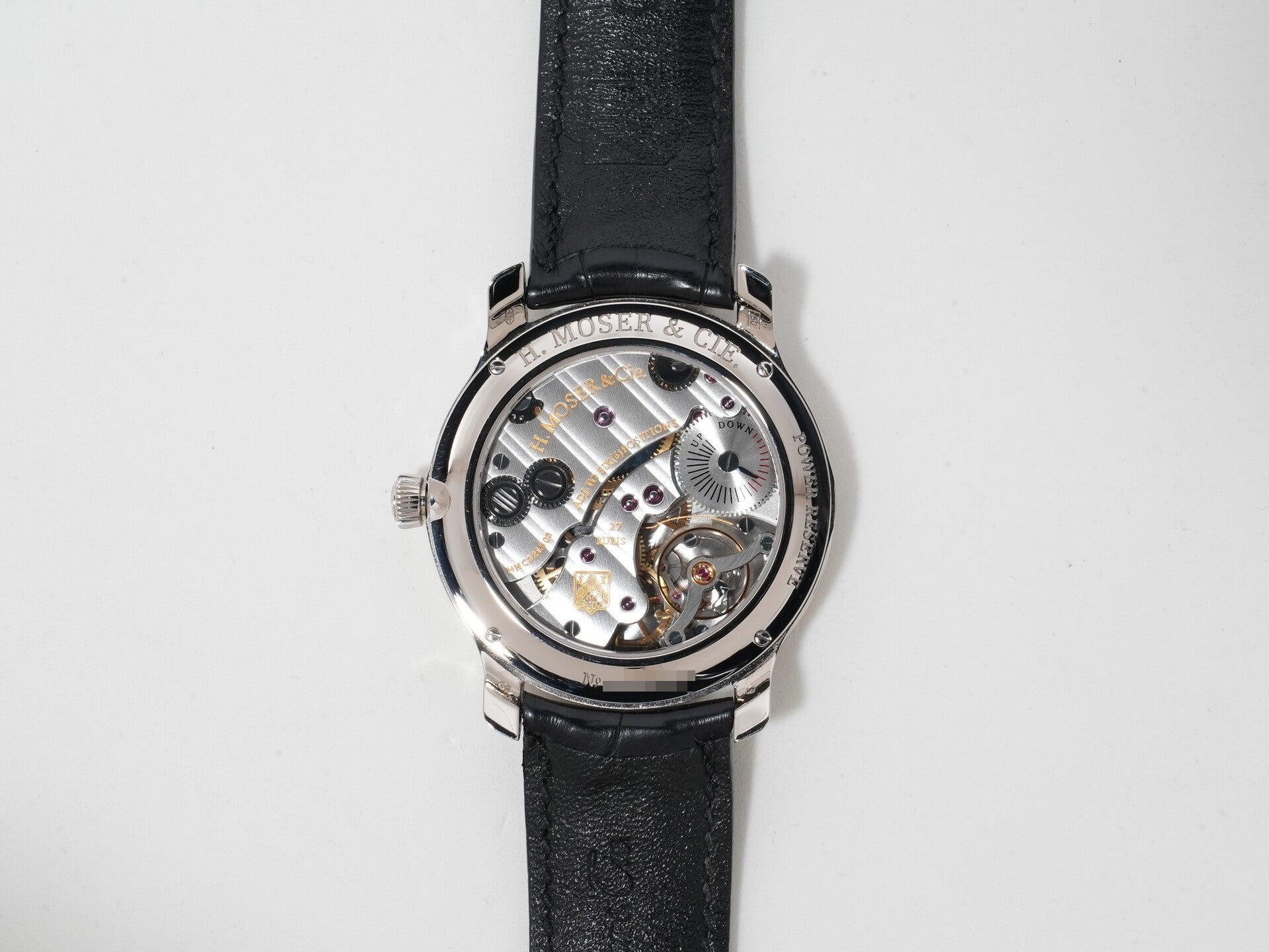 H.モーザー マユ Ref.321.503-002 18KWG ホワイト文字盤 美中古 fhb327jr