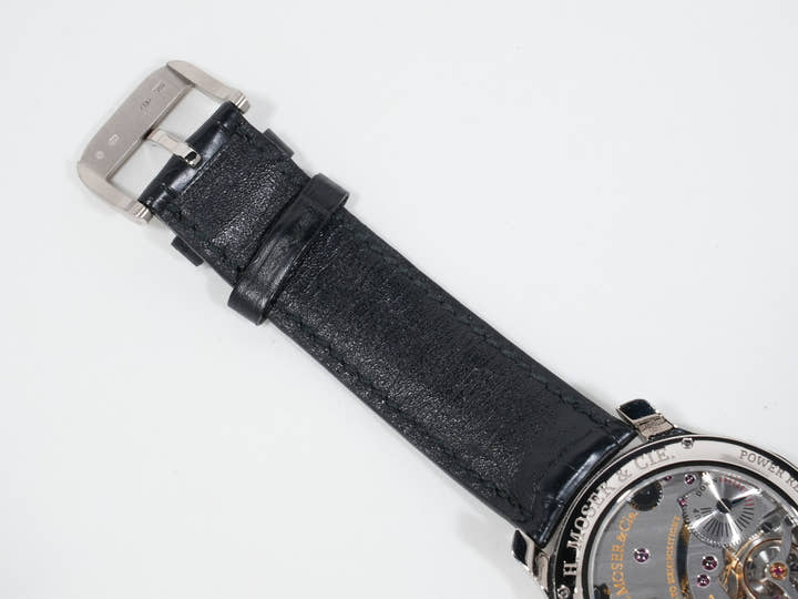 H.モーザー マユ Ref.321.503-002 18KWG ホワイト文字盤 美中古 fhb327jr