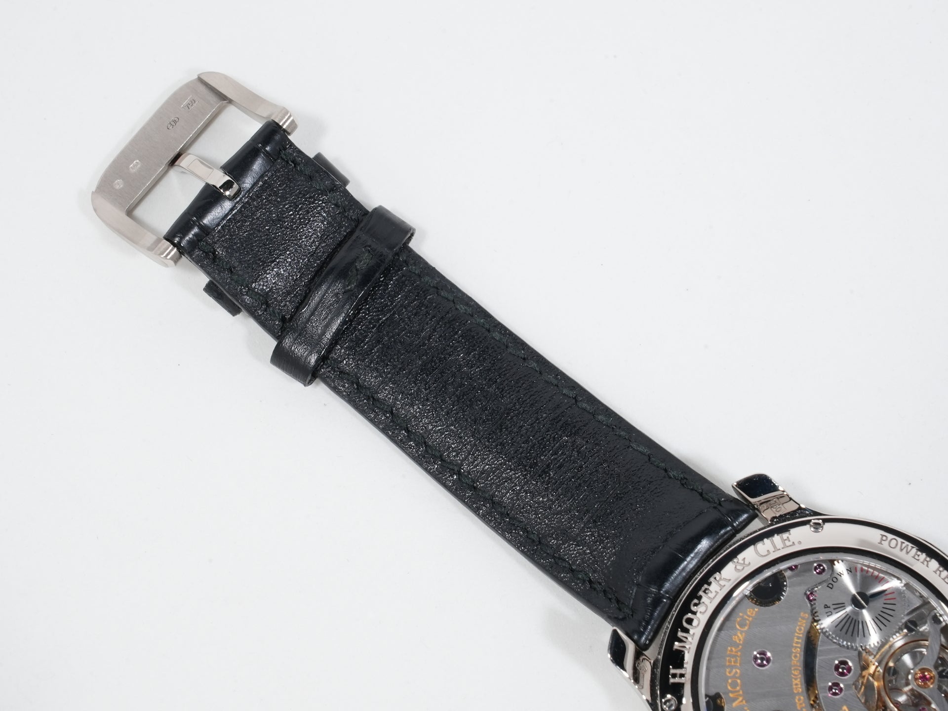 H.モーザー マユ Ref.321.503-002 18KWG ホワイト文字盤 美中古 fhb327jr