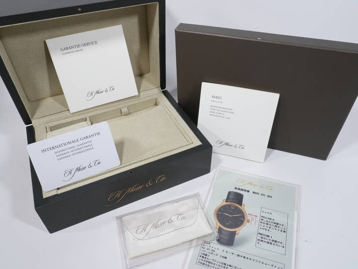 H.モーザー マユ Ref.321.503-002 18KWG ホワイト文字盤 美中古 fhb327jr
