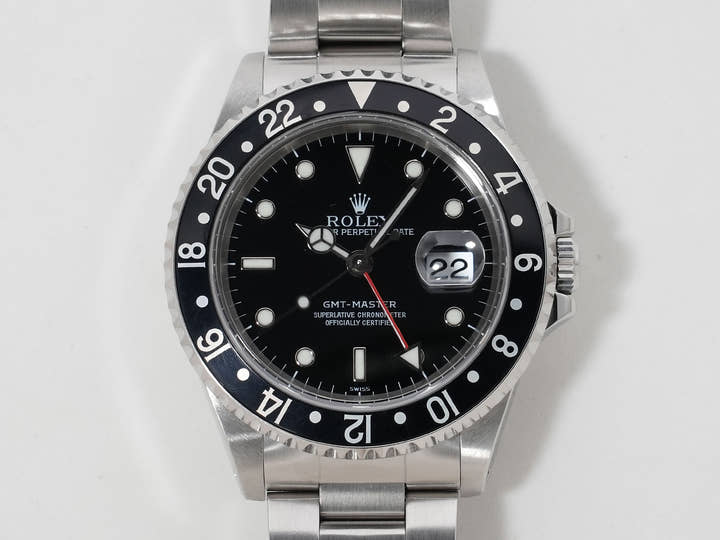 ロレックス GMTマスター Ref.16700 ステンレススチール ブラック文字盤 オイスターブレスレット 中古 yt485gs8