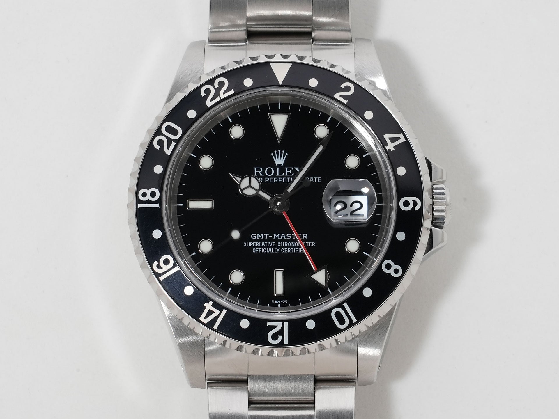 ロレックス GMTマスター Ref.16700 SS ブラック文字盤 オイスターブレスレット 中古 yt485gs8