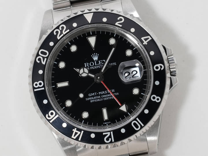 ロレックス GMTマスター Ref.16700 ステンレススチール ブラック文字盤 オイスターブレスレット 中古 yt485gs8