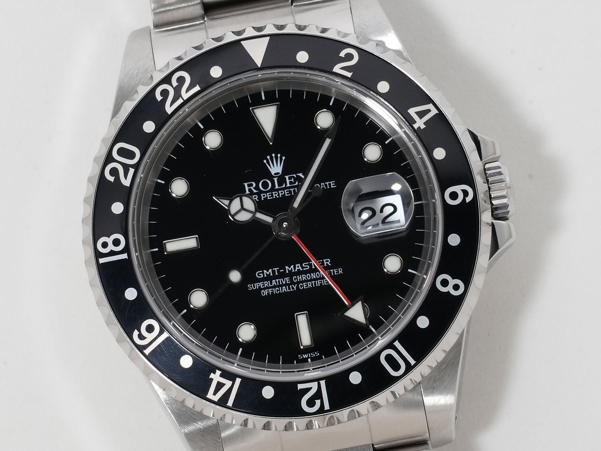 ロレックス GMTマスター Ref.16700 SS ブラック文字盤 オイスターブレスレット 中古 yt485gs8