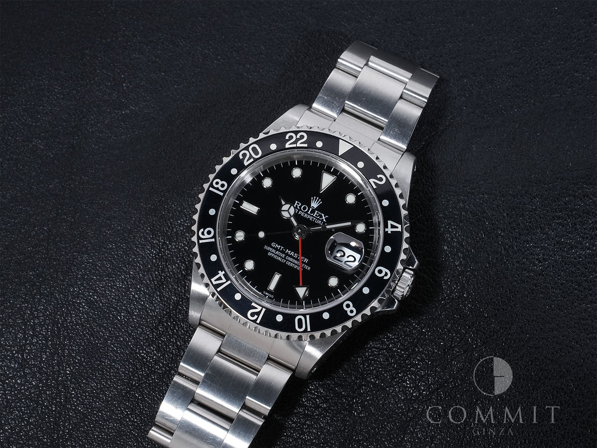 Rolex GMT Master Ref.16700 SS Black Dial Oyster Bracelet Used yt485gs8