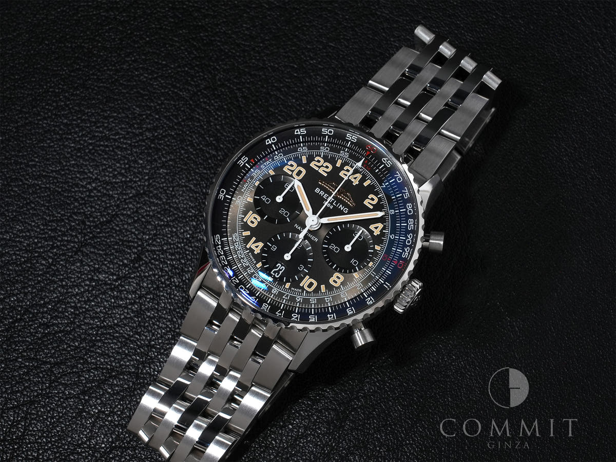 Breitling Navitimer B02 Chronograph 41 Cosmonaut Ref.PB02302A1B1A1 SS/PT Stratos Gray Dial Good Condition ud2wevje