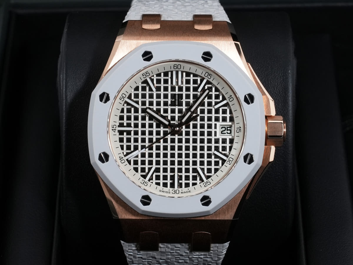 Audemars Piguet Royal Oak Offshore Ref.77605OK.OO.A101CA.01 18KPG Ivory Dial Good Condition oyni5oyd