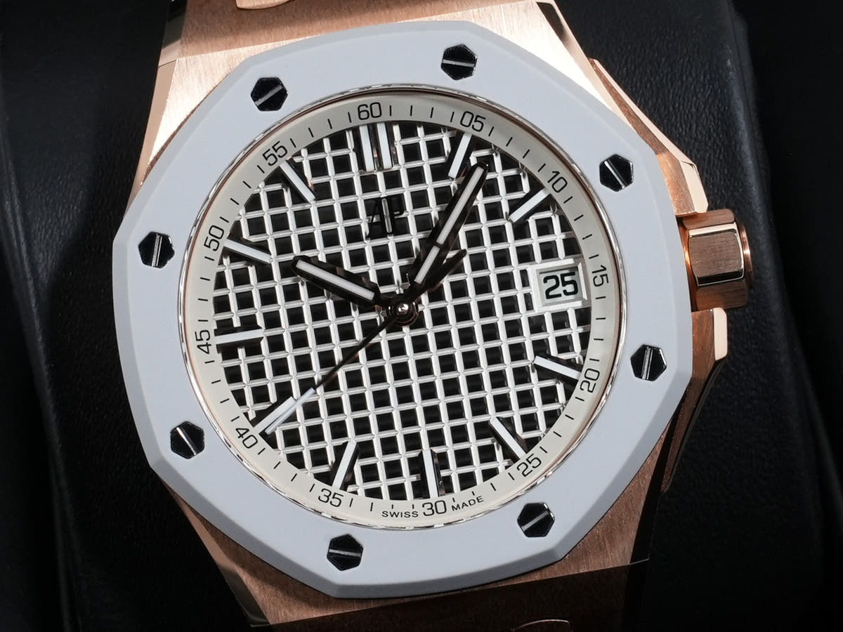 Audemars Piguet Royal Oak Offshore Ref.77605OK.OO.A101CA.01 18KPG Ivory Dial Good Condition oyni5oyd
