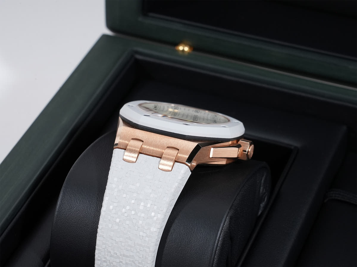 Audemars Piguet Royal Oak Offshore Ref.77605OK.OO.A101CA.01 18KPG Ivory Dial Good Condition oyni5oyd