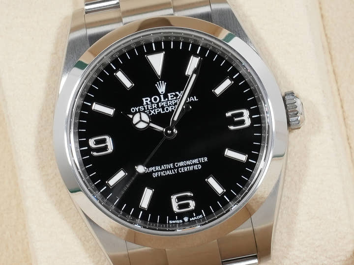 ロレックス エクスプローラー36 Ref.124270 ステンレススチール ブラック文字盤