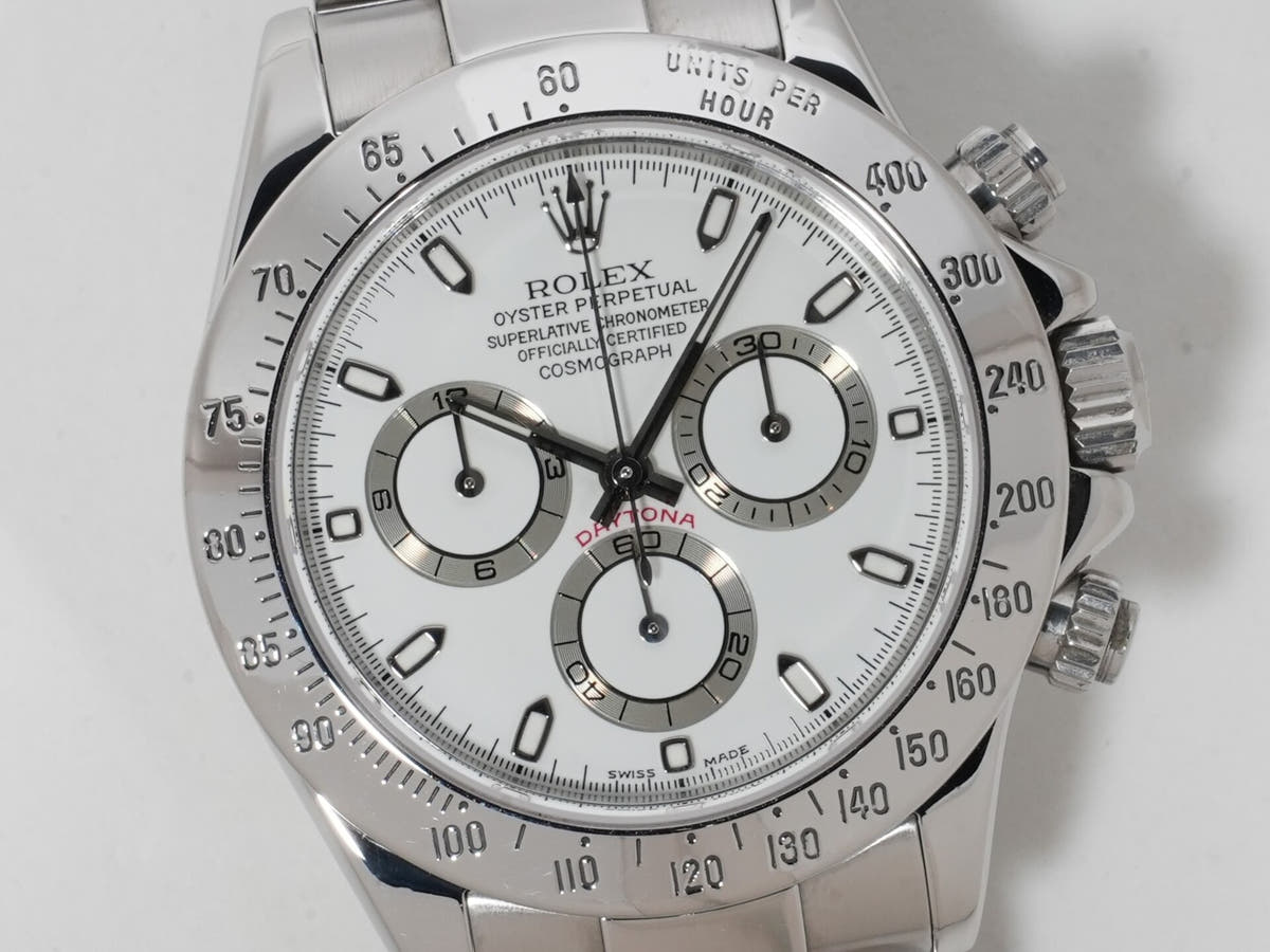 ロレックス デイトナ Ref.116520 SS ホワイト文字盤 中古 9q2w63jx