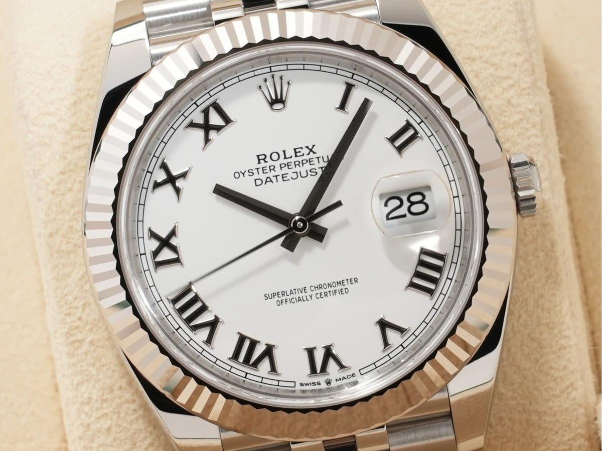 ロレックス デイトジャスト41 Ref.126334 SS/WG ホワイトローマン文字盤 ジュビリーブレスレット 未使用 dpxd6td5