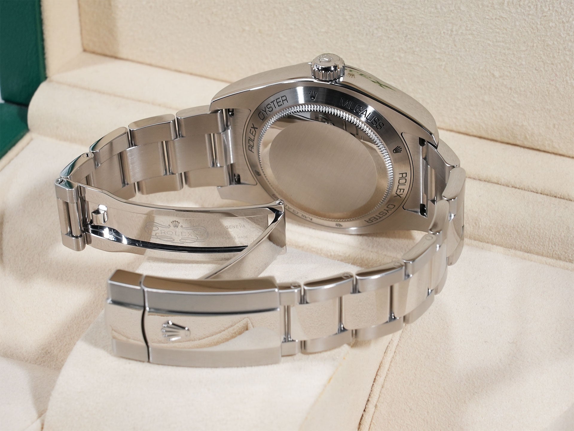 ロレックス ミルガウス Ref.116400GV SS Zブルー文字盤 美品 zii5ciqf