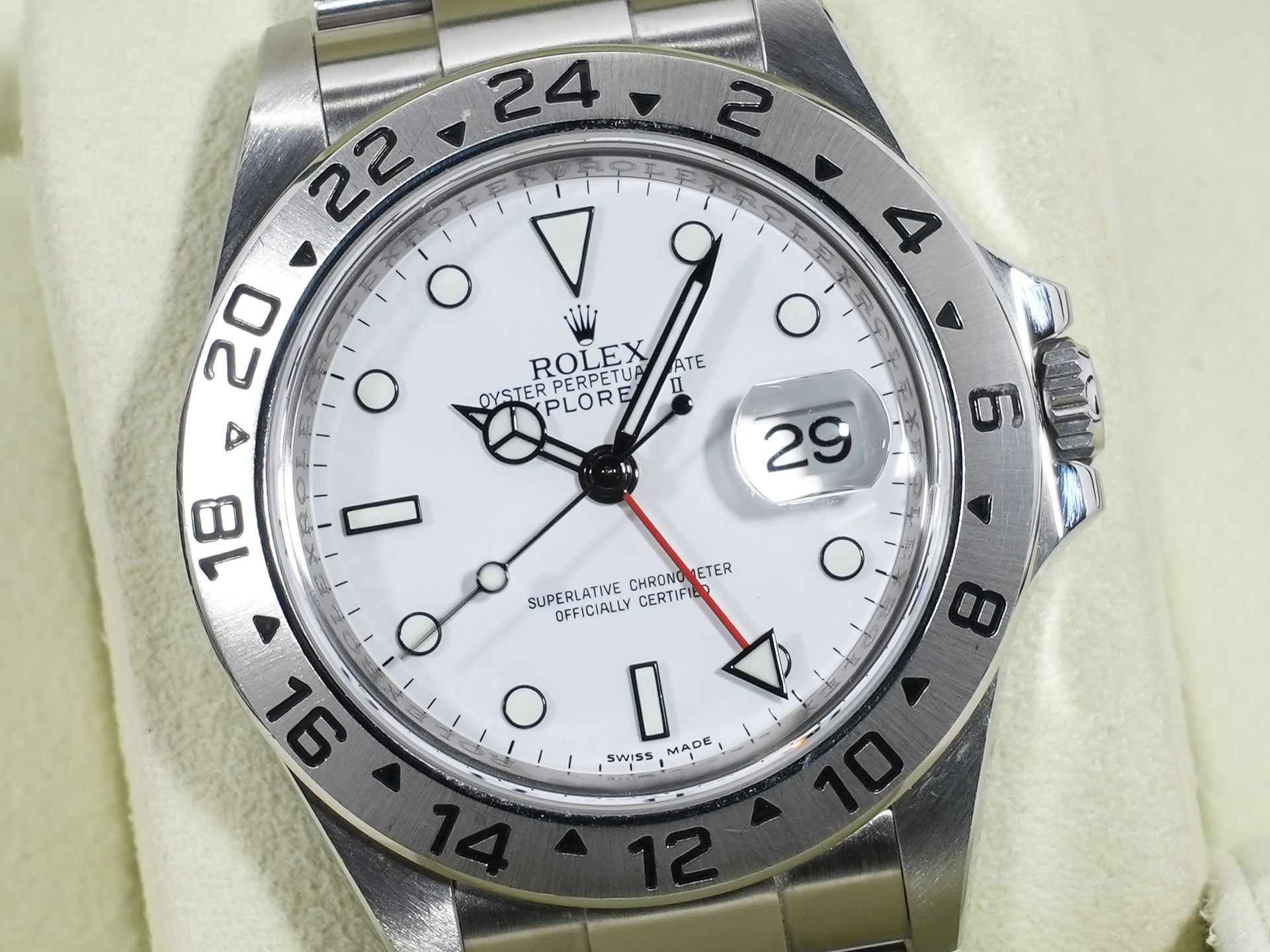 ロレックス エクスプローラーII Ref.16570 SS ホワイト文字盤 中古 fkqhkzoy