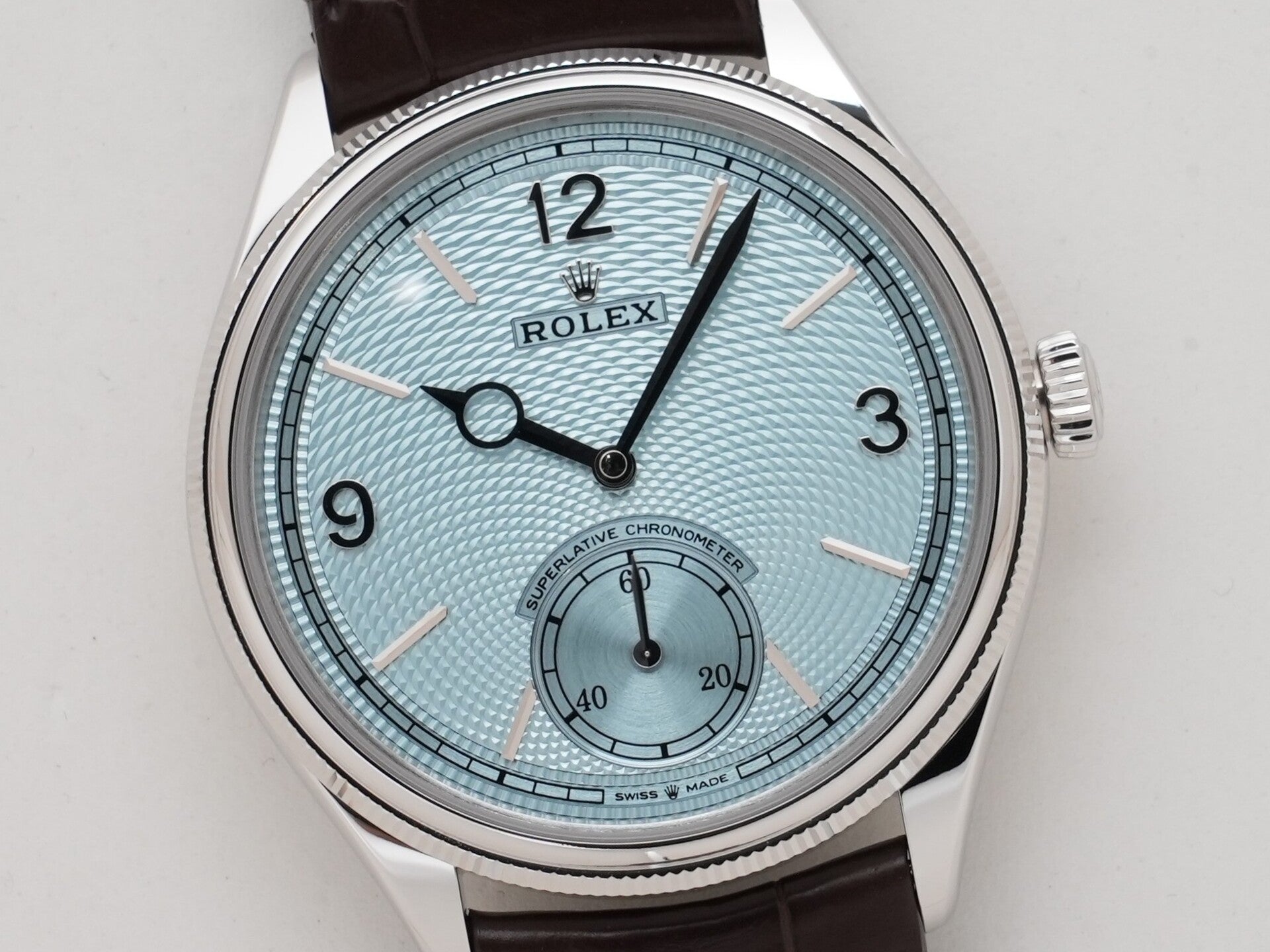 ロレックス 1908 Ref.52506 PT アイスブルー文字盤 未使用 iuuk6vra