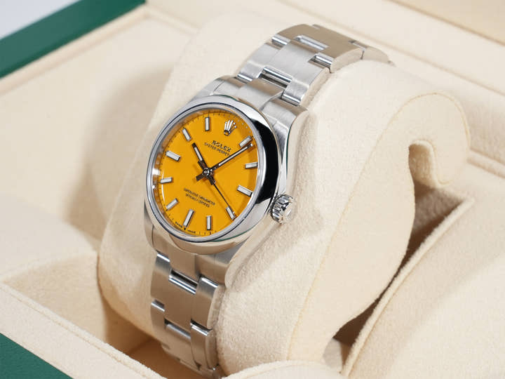 ロレックス オイスターパーペチュアル31 Ref.277200 ステンレススチール イエロー文字盤