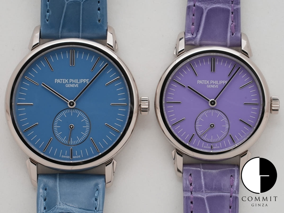 Patek Philippe Calatrava Grand Exhibition Tokyo 2023 Ref.6127G-010/7127G-010 18KWG Rack Light Blue (Sky Blue) Lilac Tone (Purple) Dial Excellent Condition 284kc7ij