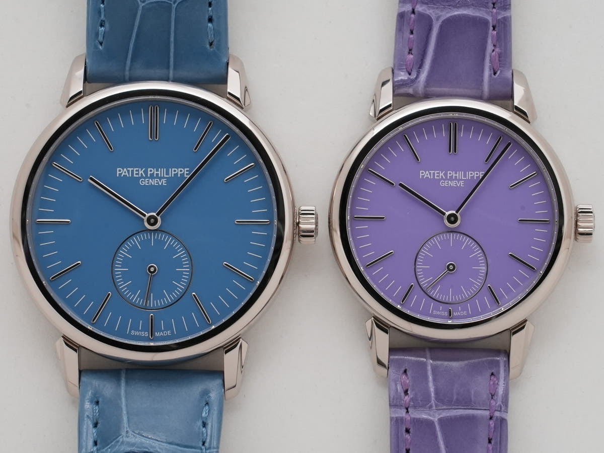 Patek Philippe Calatrava Grand Exhibition Tokyo 2023 Ref.6127G-010/7127G-010 18KWG Rack Light Blue (Sky Blue) Lilac Tone (Purple) Dial Excellent Condition 284kc7ij